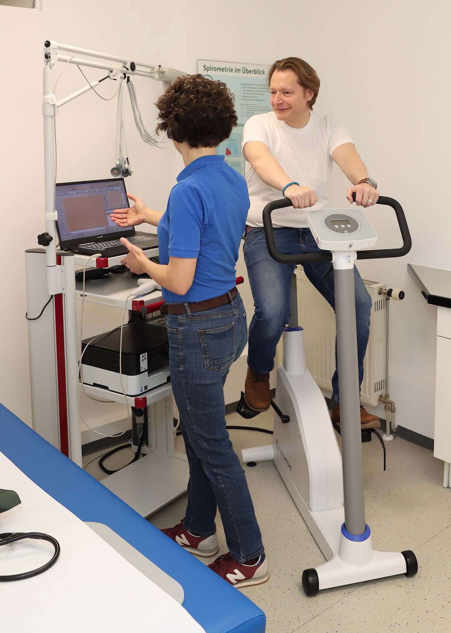 Patient auf dem Ergometer